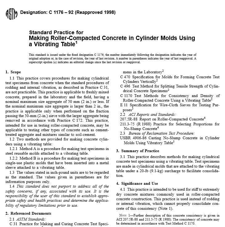 ASTM C 1176 – 92 pdf free download