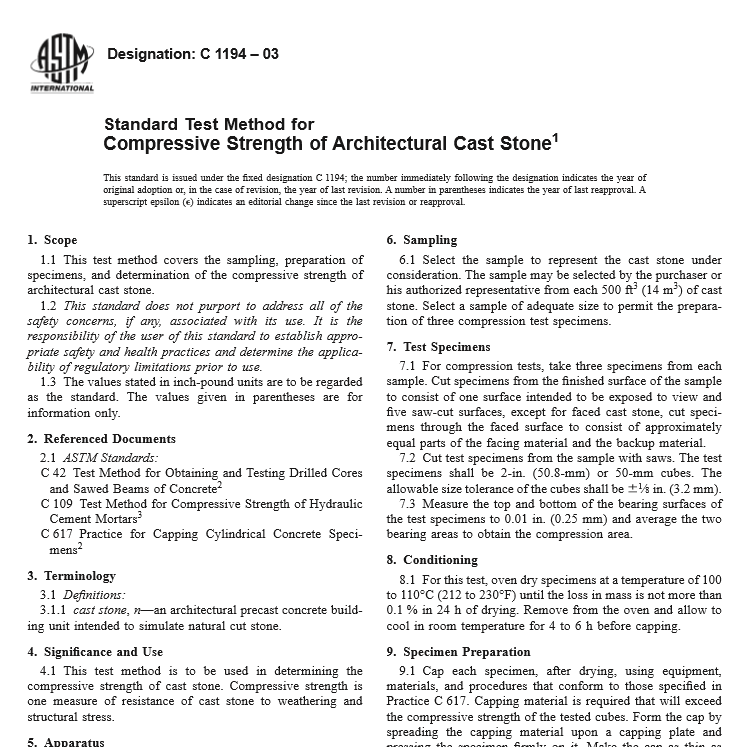 ASTM C 1194 – 03 pdf free download
