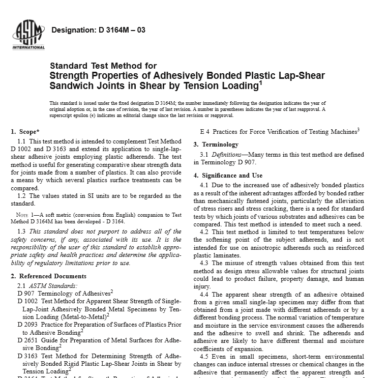 ASTM D 3164M – 03 pdf free download