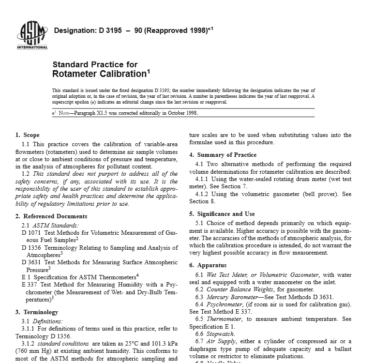 ASTM D 3195 – 90 pdf free download