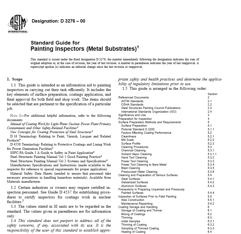 ASTM D 3276 – 00 pdf free download
