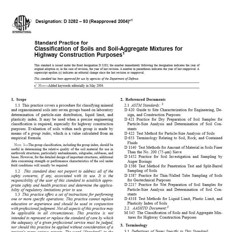 ASTM D 3282 – 93 pdf free download