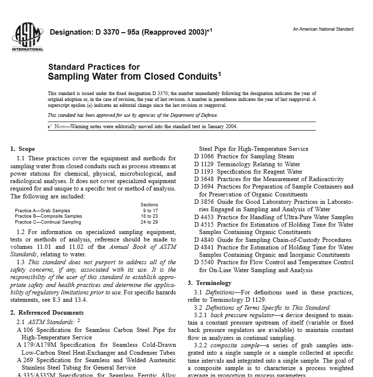 ASTM D 3370 – 95a pdf free download