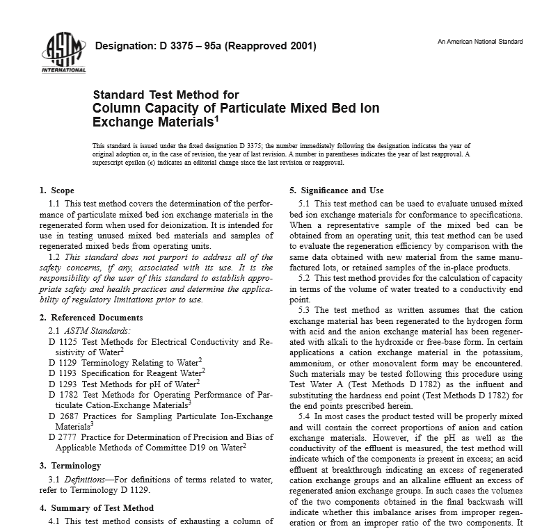 ASTM D 3375 – 95a pdf free download