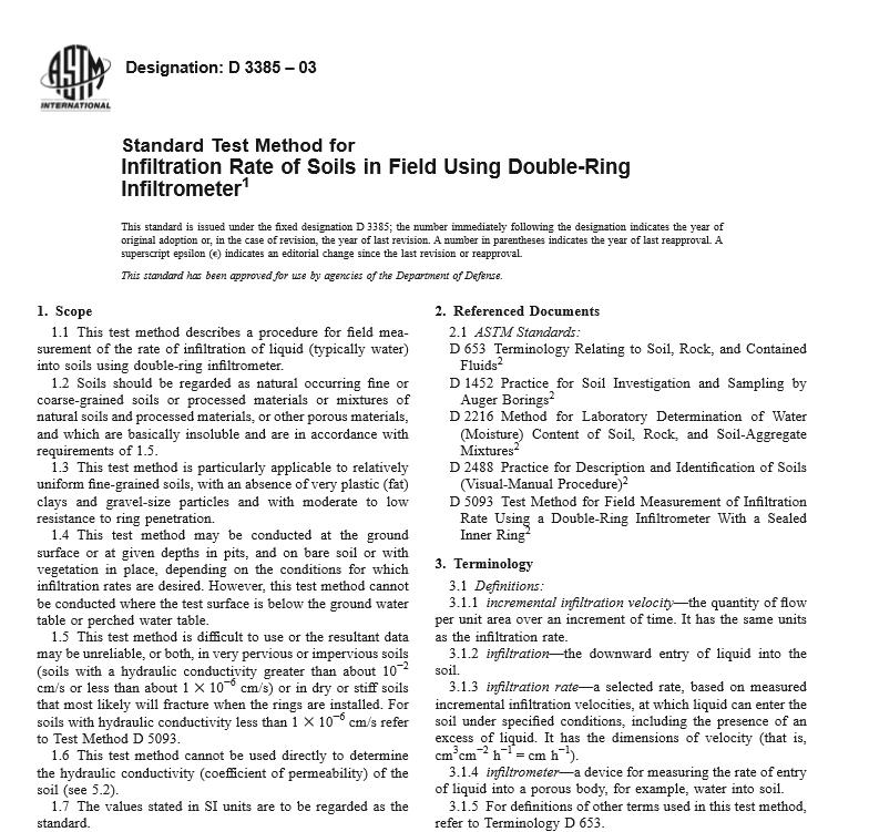 ASTM D 3385 – 03 pdf free download