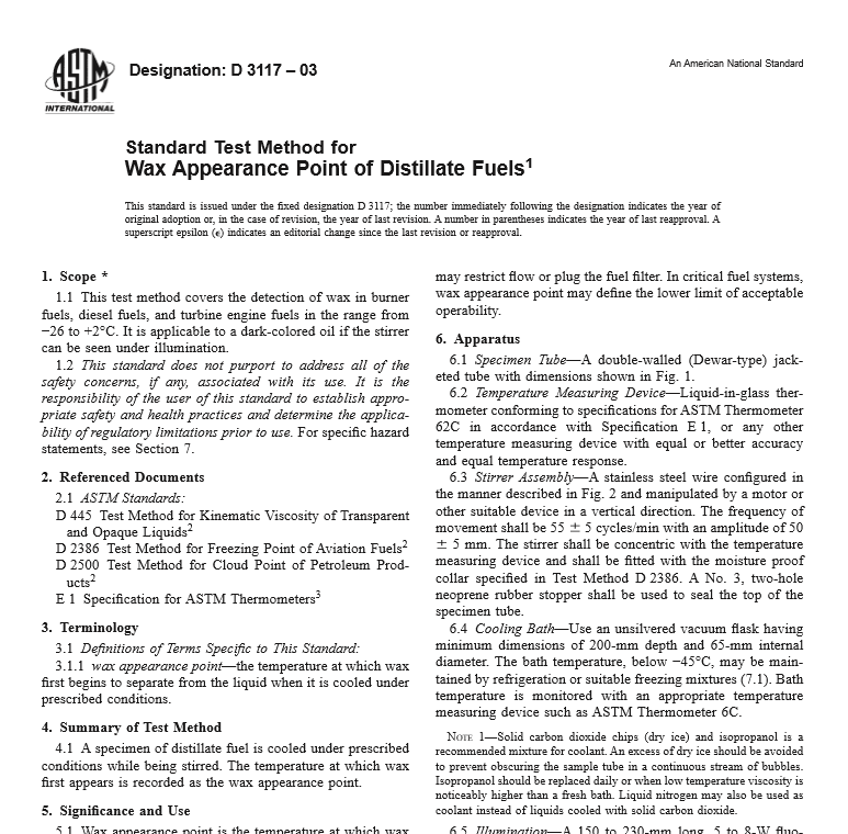 Click below to download ASTM D 3115 – 95 pdf free