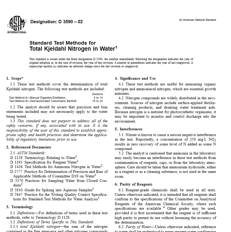 ASTM D 3590 – 02 pdf free download