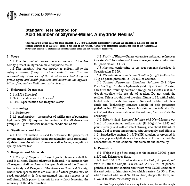 ASTM D 3644 – 98 pdf free download