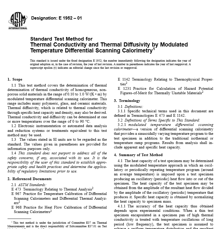 ASTM E 1952 – 01 pdf free download