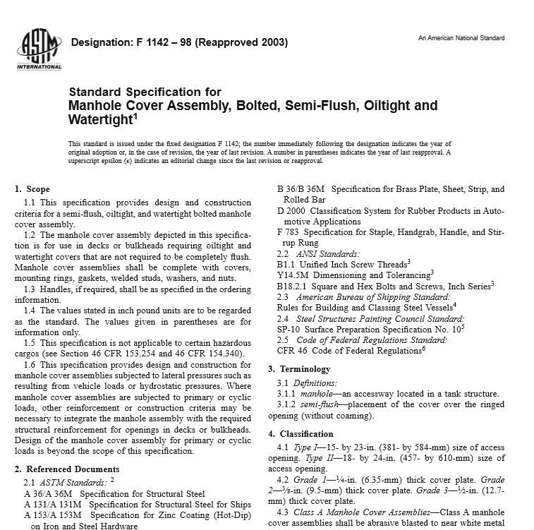 ASTM F 1142 – 98 pdf free download