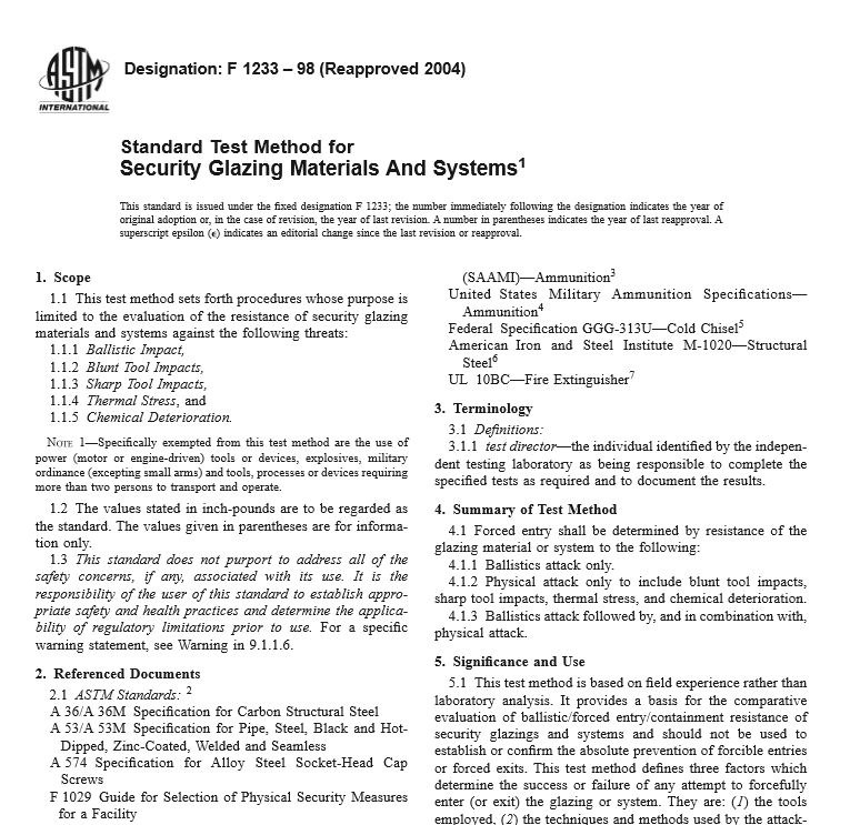 ASTM F 1233 – 98 pdf free download